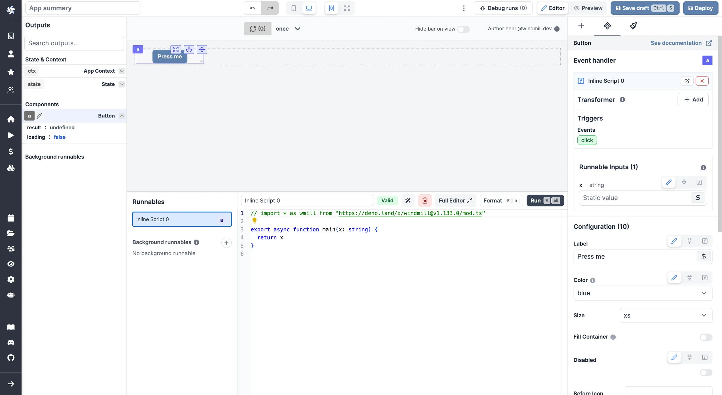 Code editor in Apps Code editors