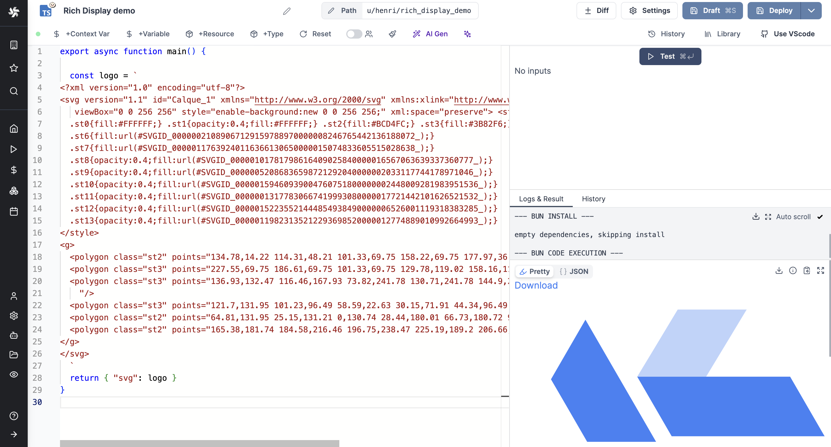 Rich display SVG Rich display SVG